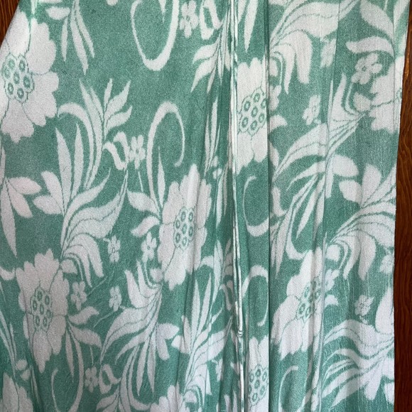 Island Beach Vintage Floral Maxi Asymmetrical Slip Dress Cover-Up Women's S/M - Picture 11 of 11